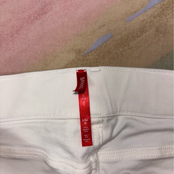 Spanx High Waist White Flare Jeans women’s size L - Picture 4 of 7